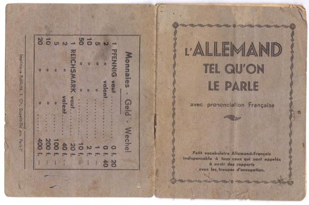 Vocabulaira Allemand Francais 1940 1
