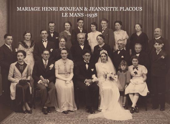 1 Mariage HENRI BONJEAN LE MANS 1938 - TITRE copie