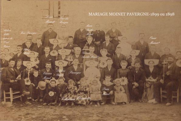 1899 N°1 MARIAGE MOINET PAVERGNE 1899 18 fev 2014