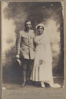 1918 09 02  Mariage Pierre Moinet Pauline Jacquet