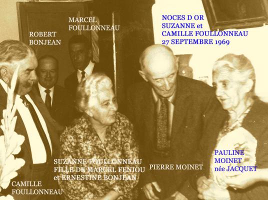 1969 Noces d'Or Camille et Suzanne FOULLONNEAU PUYDROUARD