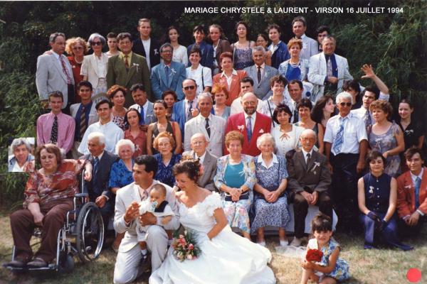 1994 MARIAGE CHRYSTELE LAURENT 16 JUILLET 1994 