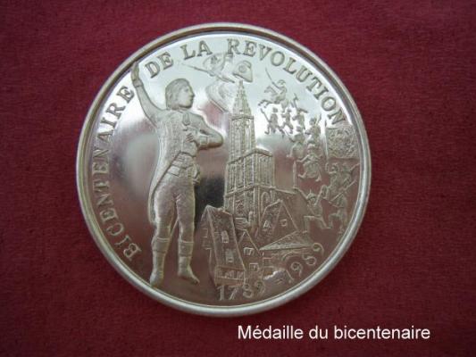 20-Médaille en argent du bicentenaire de la révolution 1789 1989