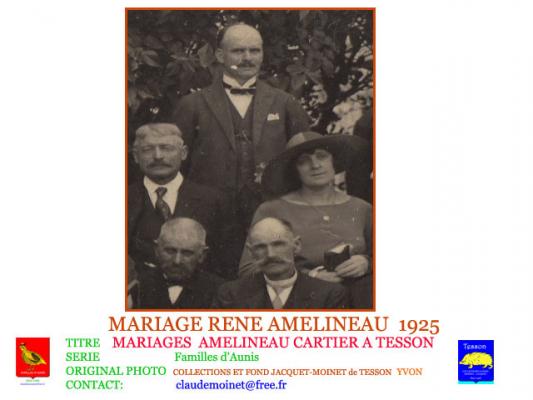 3 AMELINEAU RENE MARIAGE 1925