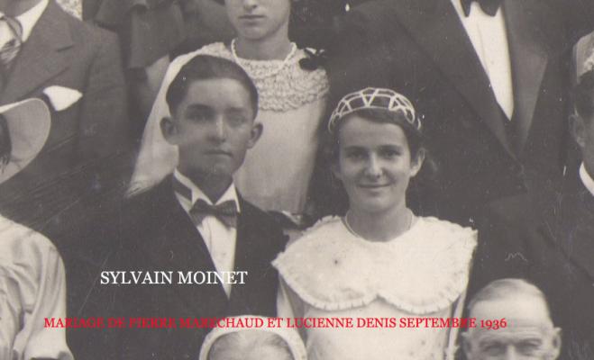3B MOINET SYLVAIN MARIAGE LUCIENNE DENIS 1936