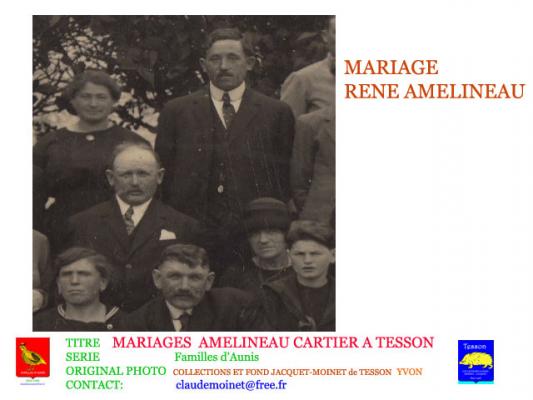 4 AMELINEAU RENE MARIAGE 1925