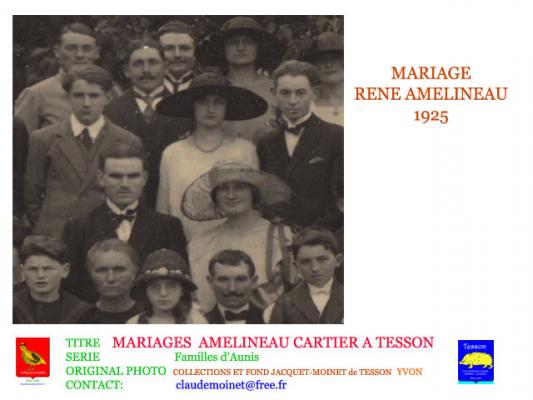 5 AMELINEAU RENE MARIAGE 1925