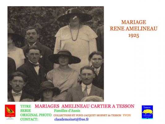 6 AMELINEAU RENE MARIAGE 1925