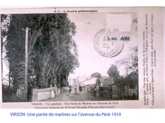 65 VIRSON 1910 PARTIE DE MARBRES
