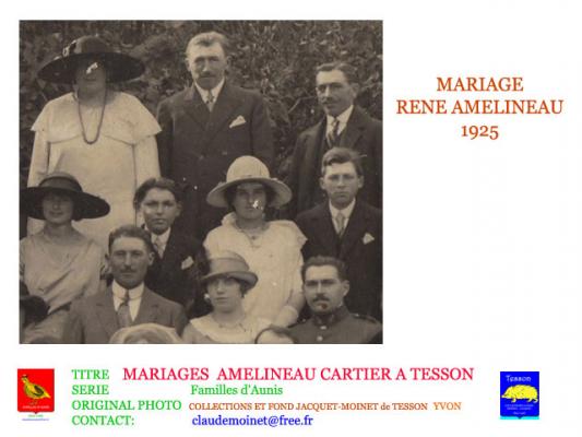 7 AMELINEAU RENE MARIAGE 1925