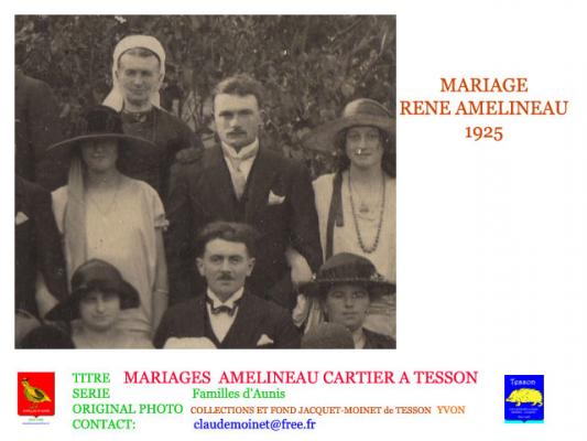 8 AMELINEAU RENE MARIAGE 1925