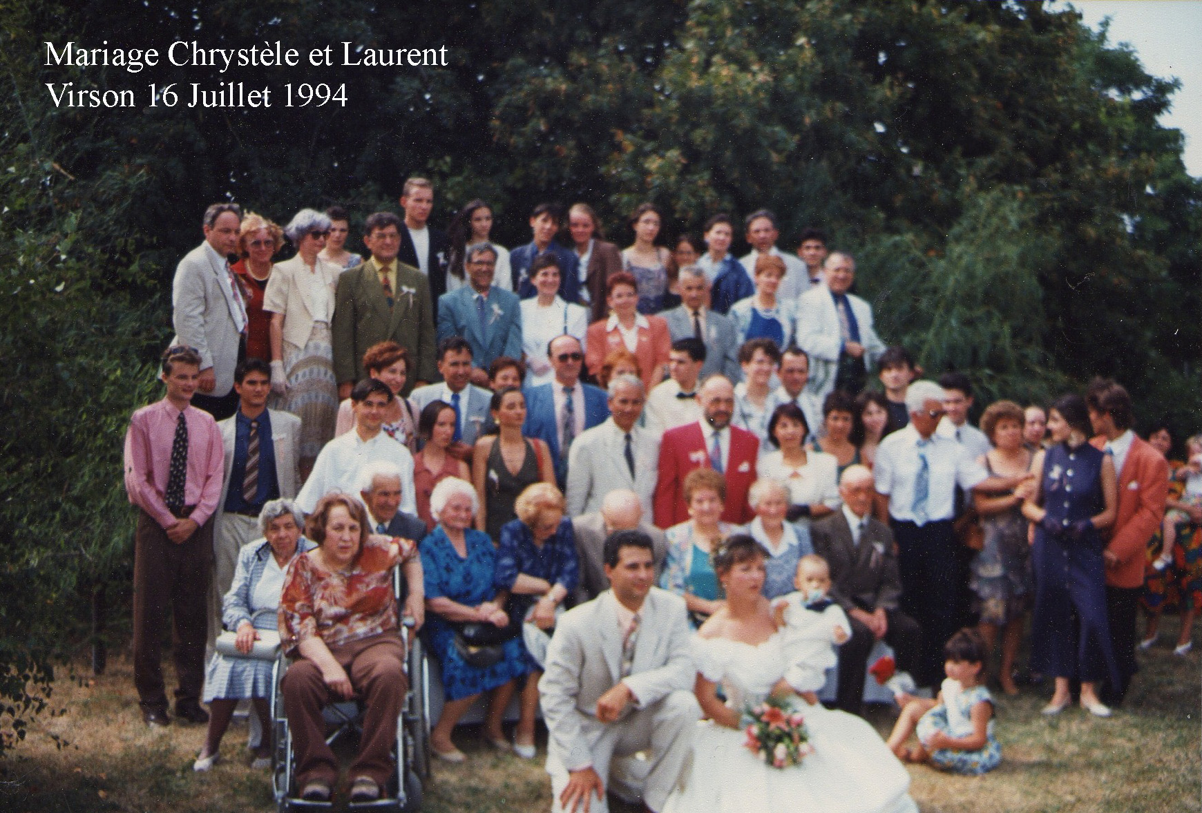 1994 mariage chrystele et laurent virson 16 juillet 1994